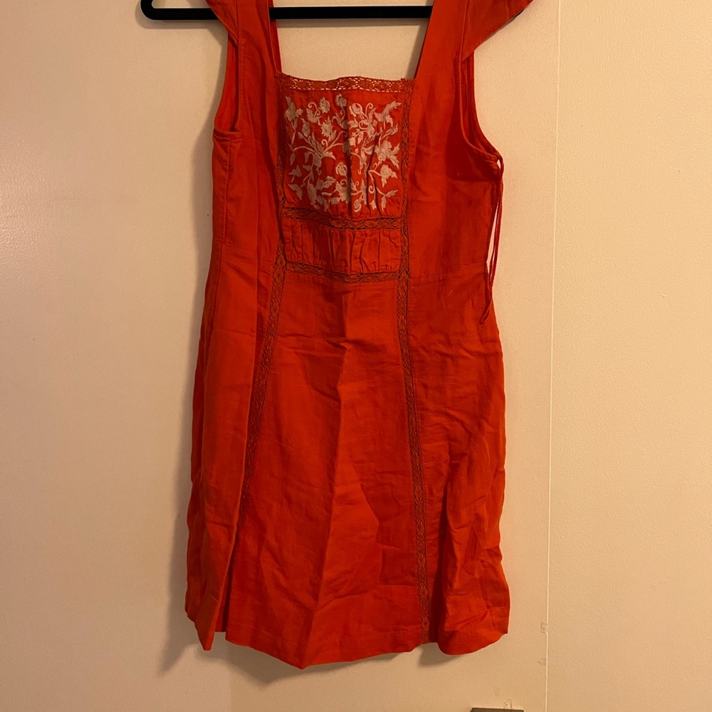 free people orange mini dress!